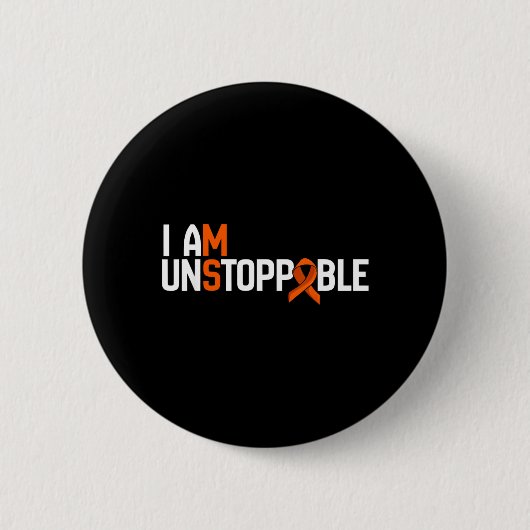 Unaufhaltsame Multiple Sklerose MS-Bewusstsein Män Button (Vorderseite)