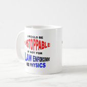 Unaufhaltsame Probleme Funny Mug Kaffeetasse (Vorderseite Links)