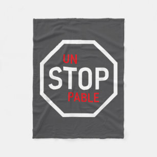Unaufhaltsame Stopp-Schild-Motivation Stärke Cleve Fleecedecke