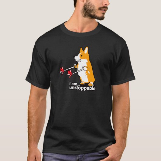 Unaufhaltsamer Corgi T-Shirt (Vorderseite)