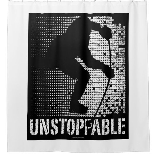 Unaufhaltsamer Duschvorhang (Hockey) (Vorderseite)