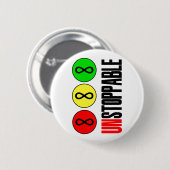 Unaufhaltsamer Unendlichkeits-Stoppschild Button (Vorne & Hinten)
