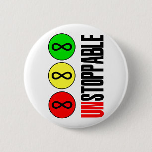 Unaufhaltsamer Unendlichkeits-Stoppschild Button