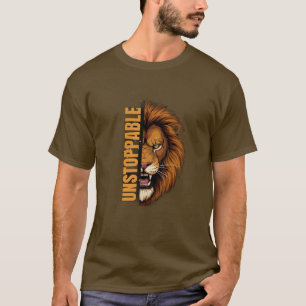 Unaufhaltsames Löwe Motivations-T-Shirt T-Shirt