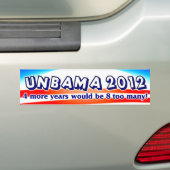 Unbama 2012 - AntiObama Autoaufkleber (Auf Auto)