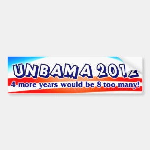 Unbama 2012 - AntiObama Autoaufkleber