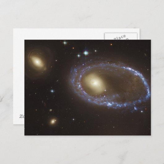 Unbarred Lenticular Ring Galaxy AM 0644-741 Postkarte (Vorne/Hinten)
