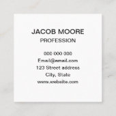 Unbedeutende gelbe Visitenkarte des mutigen (Rückseite)