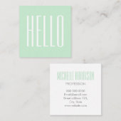 Unbedeutende moderne mutige quadratische visitenkarte (Vorne/Hinten)