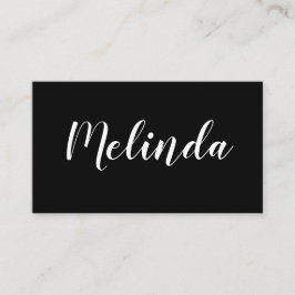 Unbedeutende moderne Schwarzweiss-Visitenkarte Visitenkarte