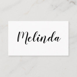 Unbedeutende moderne Schwarzweiss-Visitenkarte Visitenkarte