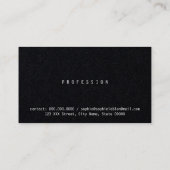 unbedeutendes elegantes Schwarzweiss Visitenkarte (Rückseite)