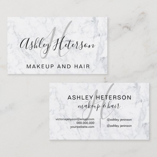 Unbedeutendes elegantes Skript des Visitenkarte (Vorne/Hinten)