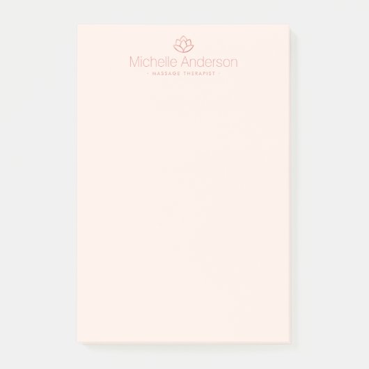 Unbedeutendes Licht der Rosengoldlotos-Blume Post-it Klebezettel (Vorderseite)