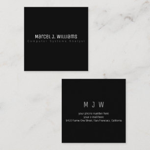 unbedeutendes modernes berufliches einfaches quadratische visitenkarte