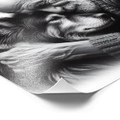 Unbedingte Anleihe Älterer Mann und Hundetengeber Fotodruck (Ecke)