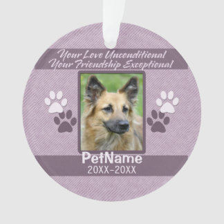 Unbedingte Liebe für Haustiere Beileid Ornament
