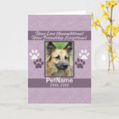 Unbedingte Liebe-Haustier-Beileids-Gewohnheit Karte (Gelbe Blume)