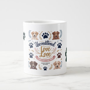 Unbedingte Liebe kommt mit vier Paws Jumbo-Tasse