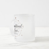 Unbedingte Liebe Mattierte Tasse (Vorderseite Links)
