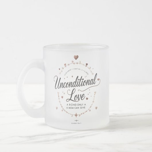 Unbedingte Liebe Mattierte Tasse (Links)