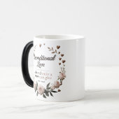 Unbedingte Liebe Morphing Tasse - Elegante Rose (Vorderseite Links)