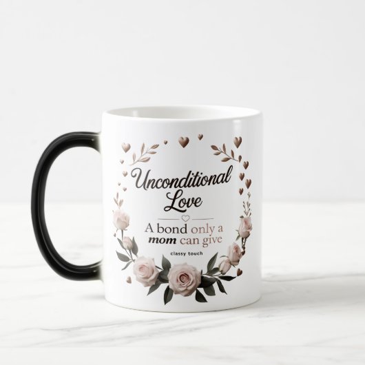 Unbedingte Liebe Morphing Tasse - Elegante Rose (Links)