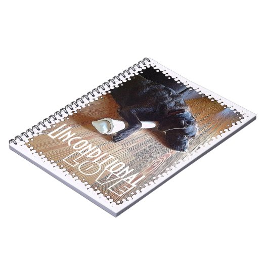 Unbedingte Liebe Schokolade Labrador Retriever Notizblock (Linke Seite)