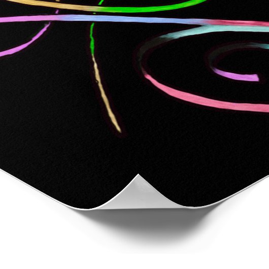 Unbedingte Liebe Schwarz Poster (Ecke)