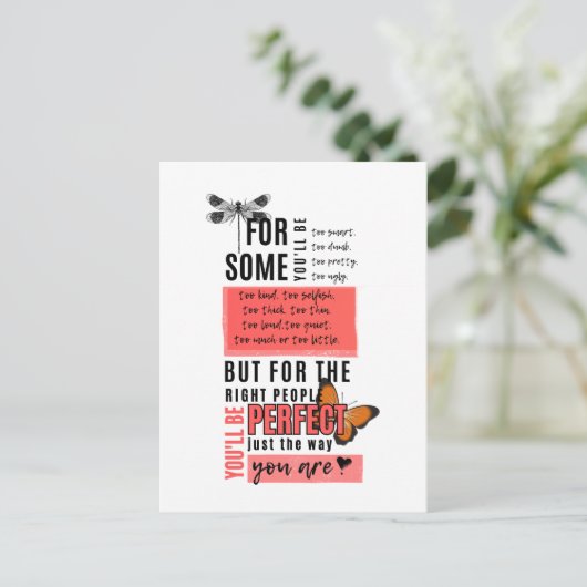 Unbedingte Liebe und Annahmefreundlichkeit - Angeb Postkarte (Stehend Vorderseite)