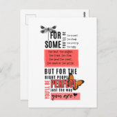 Unbedingte Liebe und Annahmefreundlichkeit - Angeb Postkarte (Vorne/Hinten)