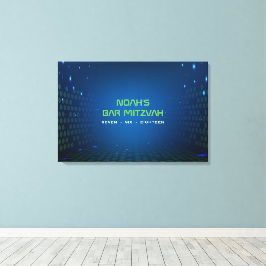 UNBEDINGTES VIDEOGAMING Bar Mitzvah Sign in Board Leinwanddruck (Insitu (Holzboden))