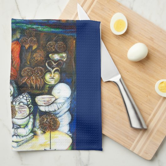 Unbeeindruckt von Challenge Geschirrtuch (Viertel Falte)