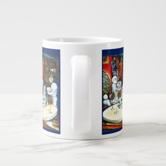 Unbeeindruckt von Challenge Jumbo-Tasse (Rückseite)