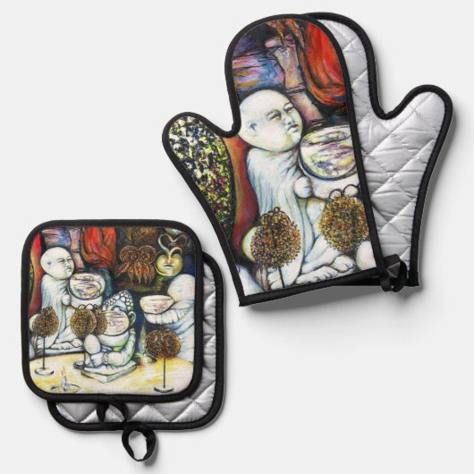 Unbeeindruckt von Challenge Ofenhandschuh & Topflappen-Set (Vorderseite/Rückseite)