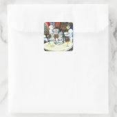 Unbeeindruckt von Challenge Quadratischer Aufkleber (Tasche)