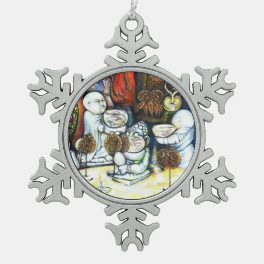 Unbeeindruckt von Challenge Schneeflocken Zinn-Ornament (Vorderseite)