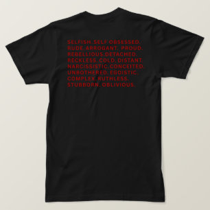 Unbeeindruckte Bösewicht-Ära Wort Block Gym Street T-Shirt