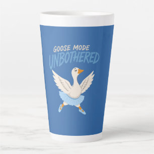 Unbeeindruckte Gans im Ballet-Modus Lustige Gans Milchtasse