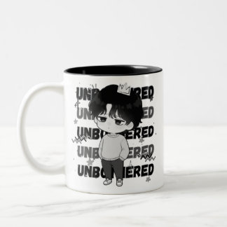 Unbeeindruckte Krone Relatable Chibi Grafik Illust Zweifarbige Tasse