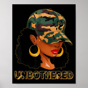 Unbeeindruckte schwarze Frau Melanin Afrikanische  Poster