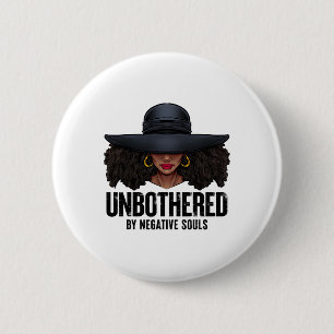 Unbeeindruckte Sy Black Queen Afroamerikanische Da Button
