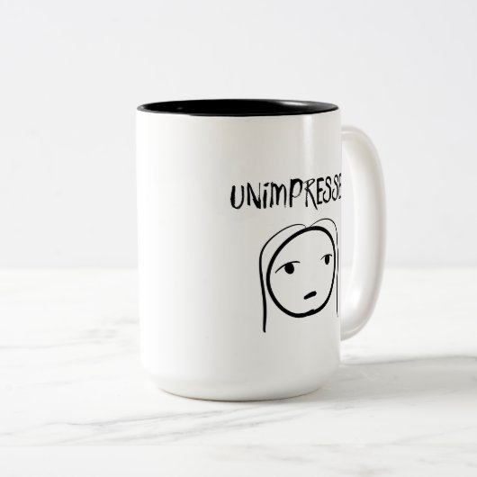 Unbeeindruckte Tasse (VorderseiteRechts)