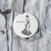 Unbeeindruckte Vintage Lady Button (Beispiel)