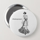 Unbeeindruckte Vintage Lady Button (Vorne & Hinten)