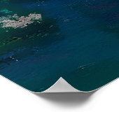 Unbeeindruckter Frosch, Monet Wasserlilie Frosch d Poster (Ecke)