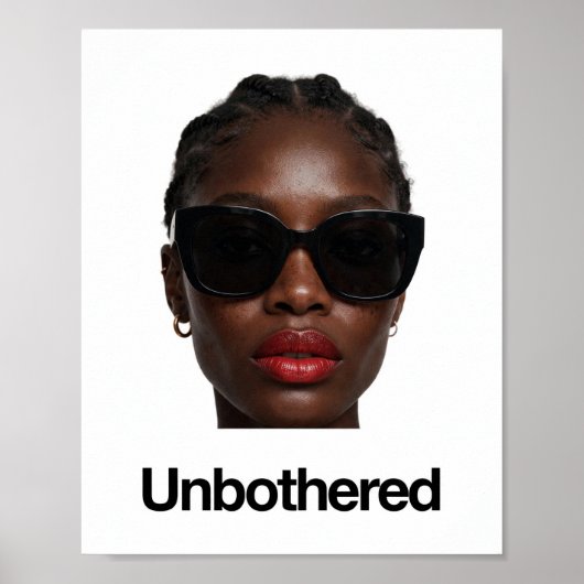 Unbeeindruckter Poster (Vorne)
