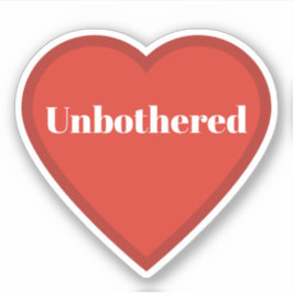 Unbeeindrucktes Herz-Sticker - Nachvollziehbarer S Aufkleber