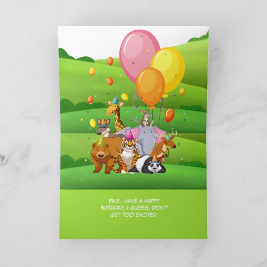 Unbeeindrucktes Sonnenlicht mit Überraschung im In Karte (Innenseite)