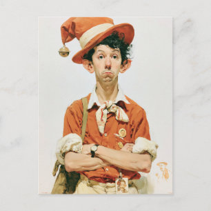Unbeeindrucktes Weihnachtself-Mugshot Postkarte